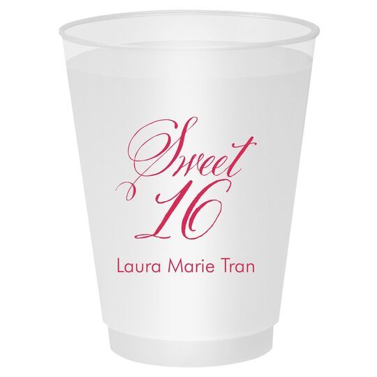 Elegant Sweet Sixteen Shatterproof Cups